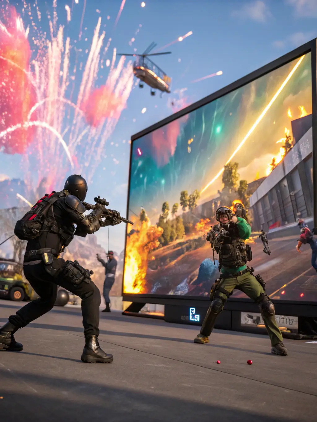 A vibrant screenshot from a popular action game, showcasing intense gameplay and dynamic characters, perfect for attracting users interested in action-packed experiences on freispielCH.