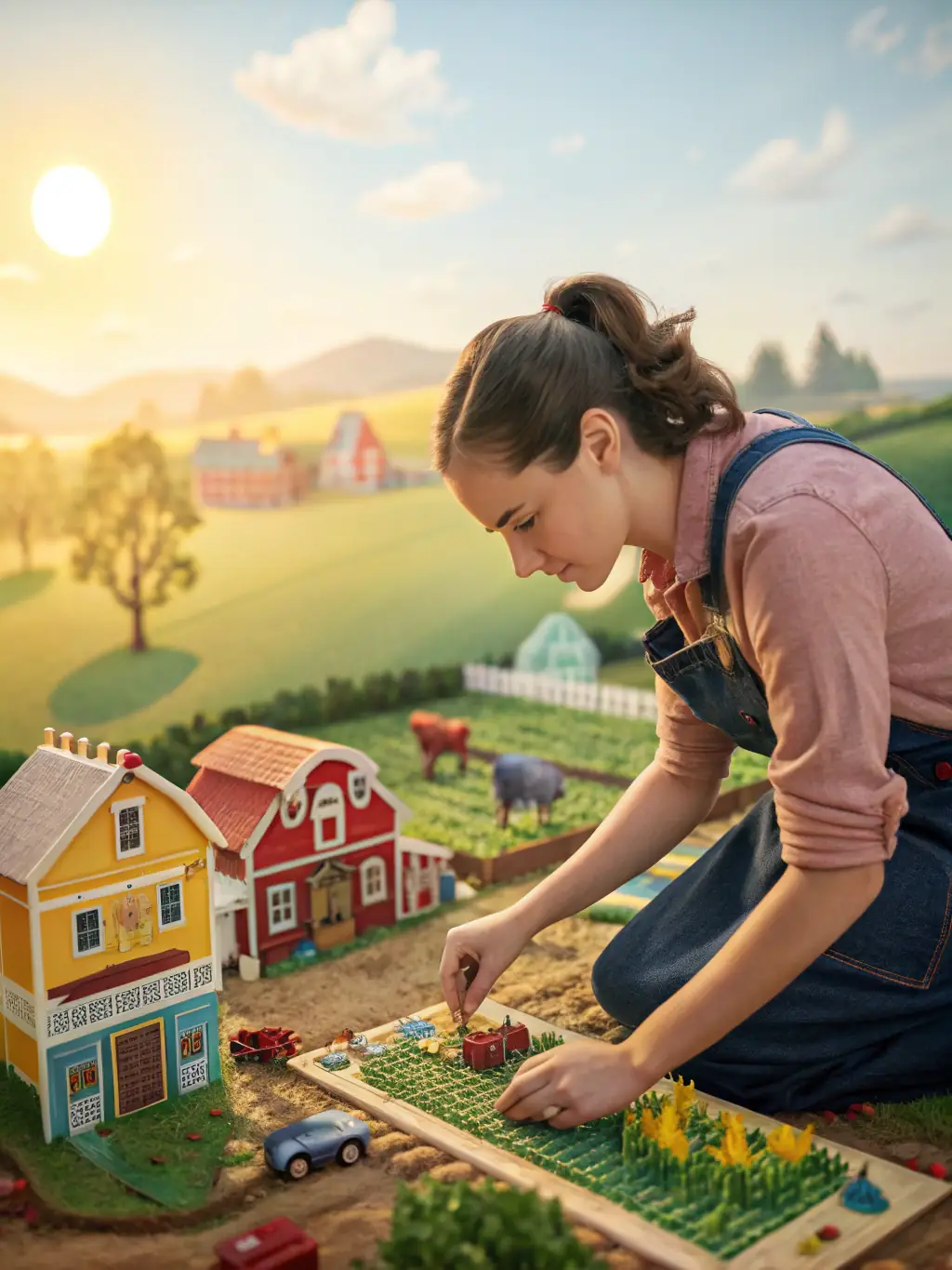 Screenshot of 'Goodgame Big Farm', a farming simulation game, showing a player's farm with various buildings, crops, and animals, rendered in a cartoonish style.